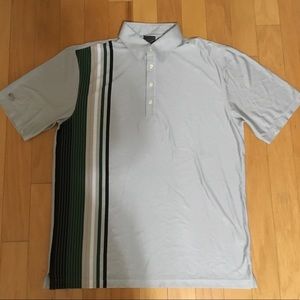 Mens Greg Norman Play Dry Polo Shirt Striped